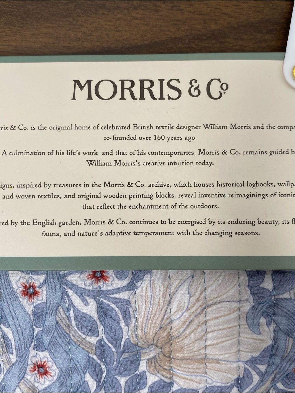 Morris & Co. Blue Floral Ruffle Cosmetic Pouch - Picture 5 of 8